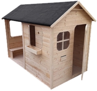 Maisonnette enfant Patio Luna avec plancher et grande terrasse 