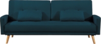 Canape Droit 3 Places Scandinave Convertible En Tissu Bleu Petrole Anja Maison Et Loisirs E Leclerc