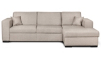 Canapé d'angle Beige Tissu Moderne Grand