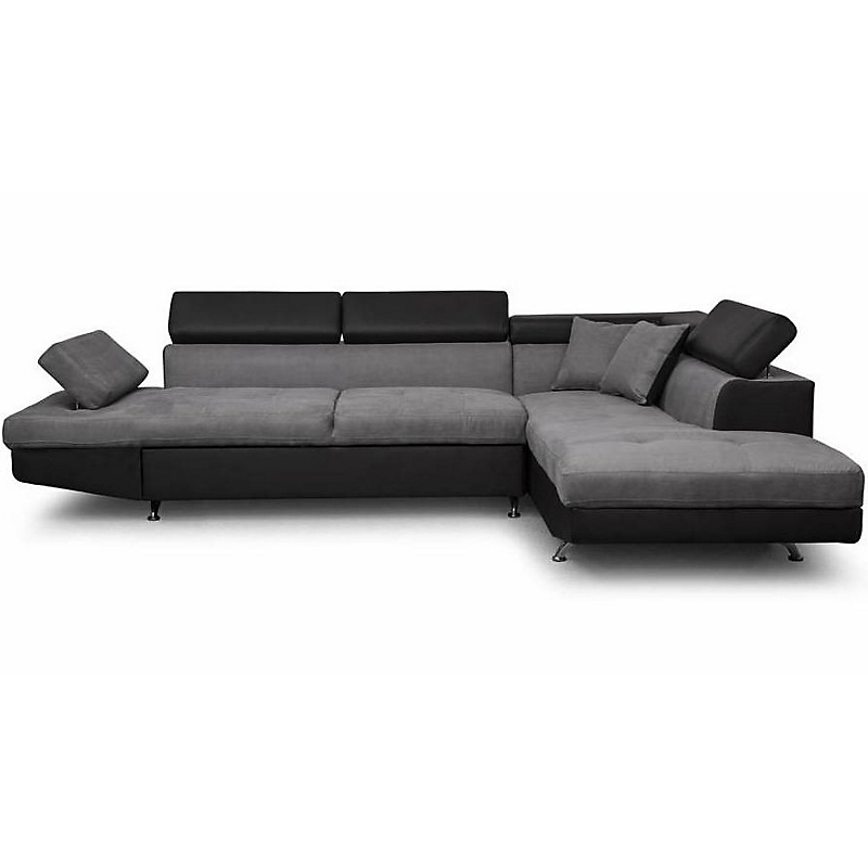 Canapé d'angle 5 places Noir Design Confort