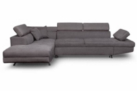 Canapé d'angle 5 places Gris Microfibre Confort