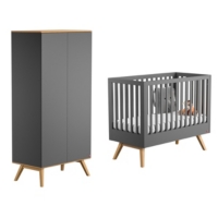 Lit Bebe Et Armoire 2 Portes Vox Nature Blanc Au Meilleur Prix E Leclerc