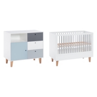 Lit Bebe Et Commode A Langer Vox Concept Bois Au Meilleur Prix E Leclerc