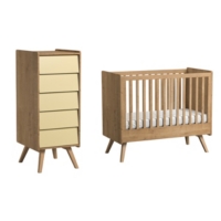 Lit Bebe Et Chiffonnier Vox Vintage Bois Bleu Au Meilleur Prix E Leclerc