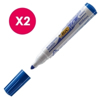 DONAU D-Signer B Lot De 10 Feutres Effacables Marqueurs Pour Tableau Blanc Rouge Pointe Ogive 2-4 Mm Résistant Au Séchage Jusqu'à 72 Heures Sans Capuchon