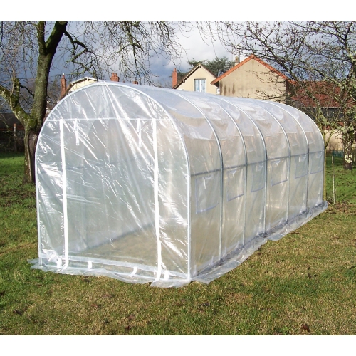 Serre jardin tunnel structure Métal 3 x 6 m
