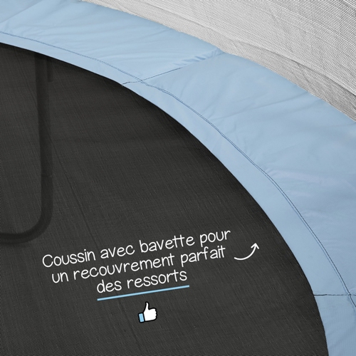 Trampoline Funni Blue 360 + échelle + couverture + kit ancrage - KANGUI