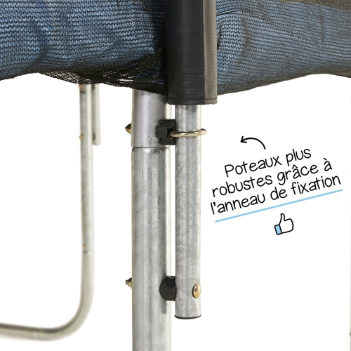 Trampoline Funni Blue 360 + échelle + couverture + kit ancrage - KANGUI