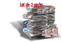 2 packs WOODSTOCK : bûches de 25 cm + bois d'allumage
