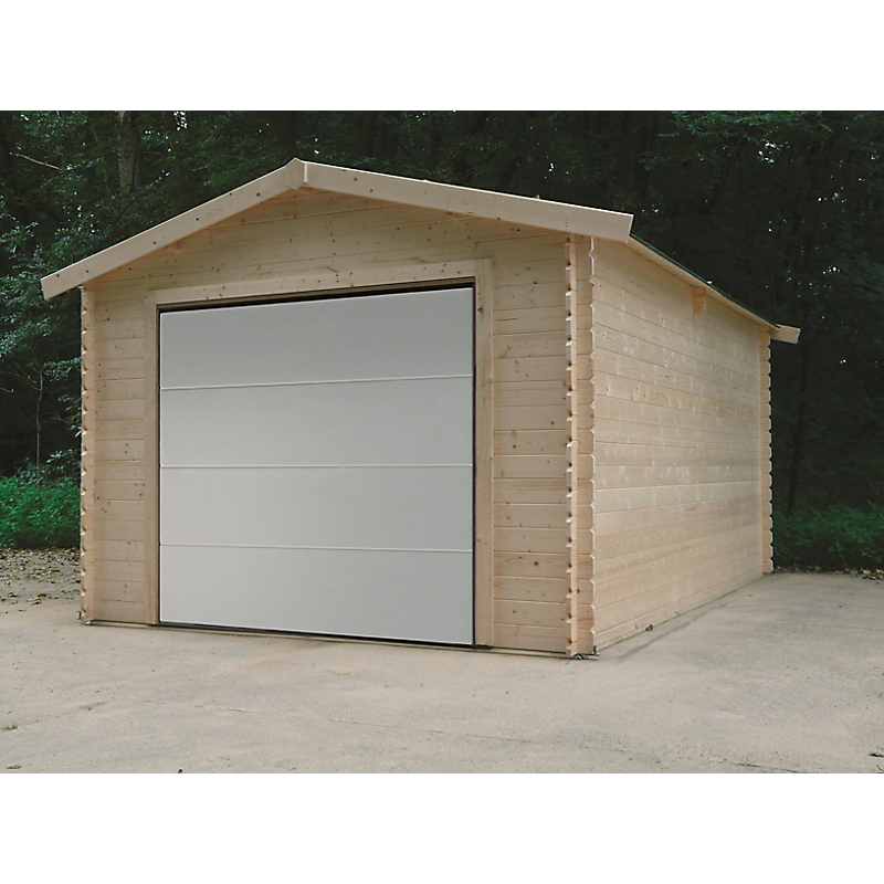 Garage bois avec porte motorisée 
