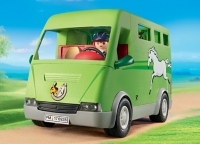 playmobil cavalier avec van