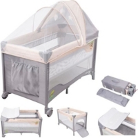 Moby System Lit Parapluie De Voyage Huxley Pour Bebe 0 36 Mois Parc Avec Table A Langer Moustiquaire Toit Roues Gris Au Meilleur Prix E Leclerc