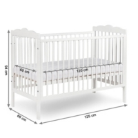 Radek Iii Lit Bebe A Barreaux En Pin Massif 1 X 60 Cm Au Meilleur Prix E Leclerc