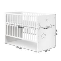 Tino Lit Bebe A Barreaux Avec Motifs Etoiles 1x60 Au Meilleur Prix E Leclerc