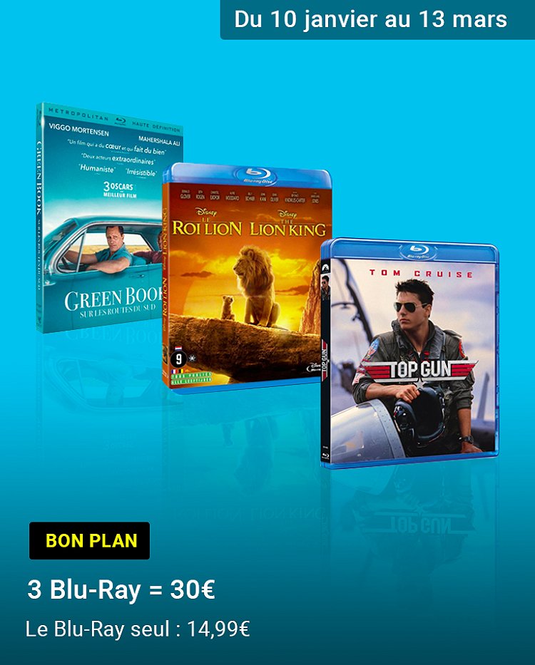 Promotion : 3 Blu-ray pour 30€