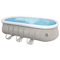 Piscine Ovale à Cadre Acier Chinook L610 X L360 X H122 Cm