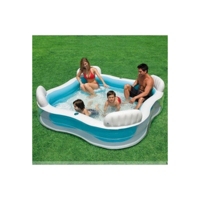 Piscine Carree Familiale Avec Sieges Intex Piscine Au Meilleur Prix E Leclerc