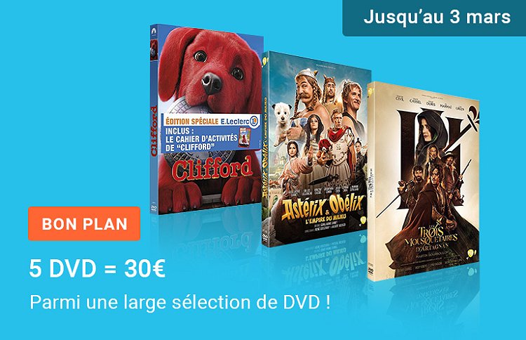 Promo Le Blu-ray, Le Dvd élémentaire Disney chez E.Leclerc 