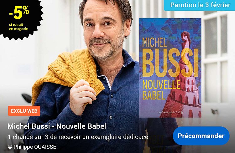 Exclu web Michel Bussi - Nouvel Babel - dédicace
