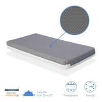 Matelas Bebe Kala 60x1 Plan Incline 15 Epaisseur 11cm Dehoussable Et Lavable Au Meilleur Prix E Leclerc