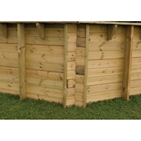 Piscine bois EMERAUDE hexagonale L.410 x H.120 cm