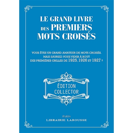 Le Grand Livre Des Premiers Mots Croises Relie Au Meilleur Prix E Leclerc