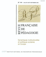 REVUE FRANCAISE DE PEDAGOGIE, N 144/2003. DYNAMIQUES MULTICULTURELLE S ...