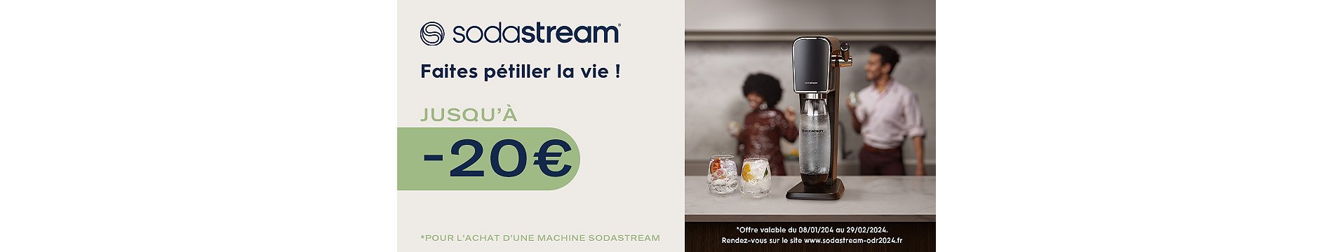 La célèbre machine Sodastream est en promotion sur ce site très