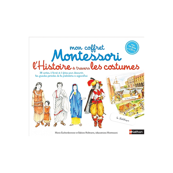 Lhistoire Du Monde à Travers Les Costumes Mon Coffret Montessori 38 Cartes 1 Livret Et 1 Frise Pour Découvrir Les Grandes Périodes De La