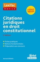 Citations Juridiques En Droit Constitutionnel Licence Master Bertrand Sergues Espace Culturel E Leclerc