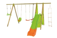 Portique Bois 5 Agres Toboggan Techwood Impala Maison Et Loisirs E Leclerc