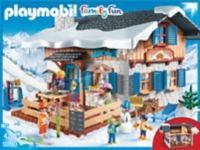 playmobil chalet avec skieurs